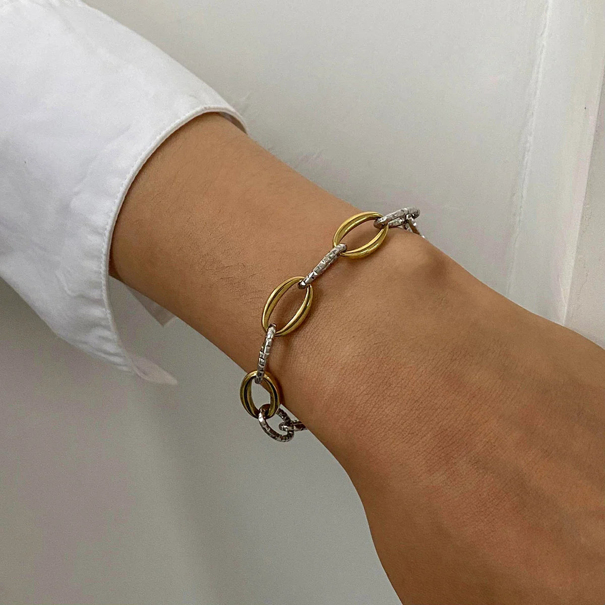 Stainless Steel Chain Bangle Bracelet