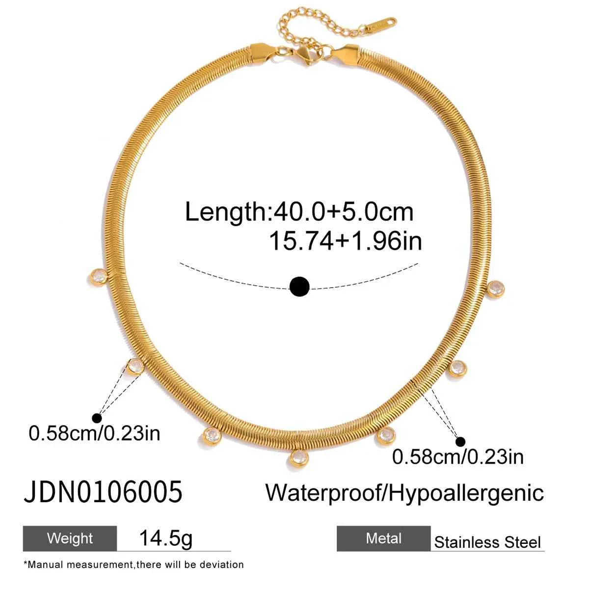 Stainless Steel Classic Snake Chain Necklace