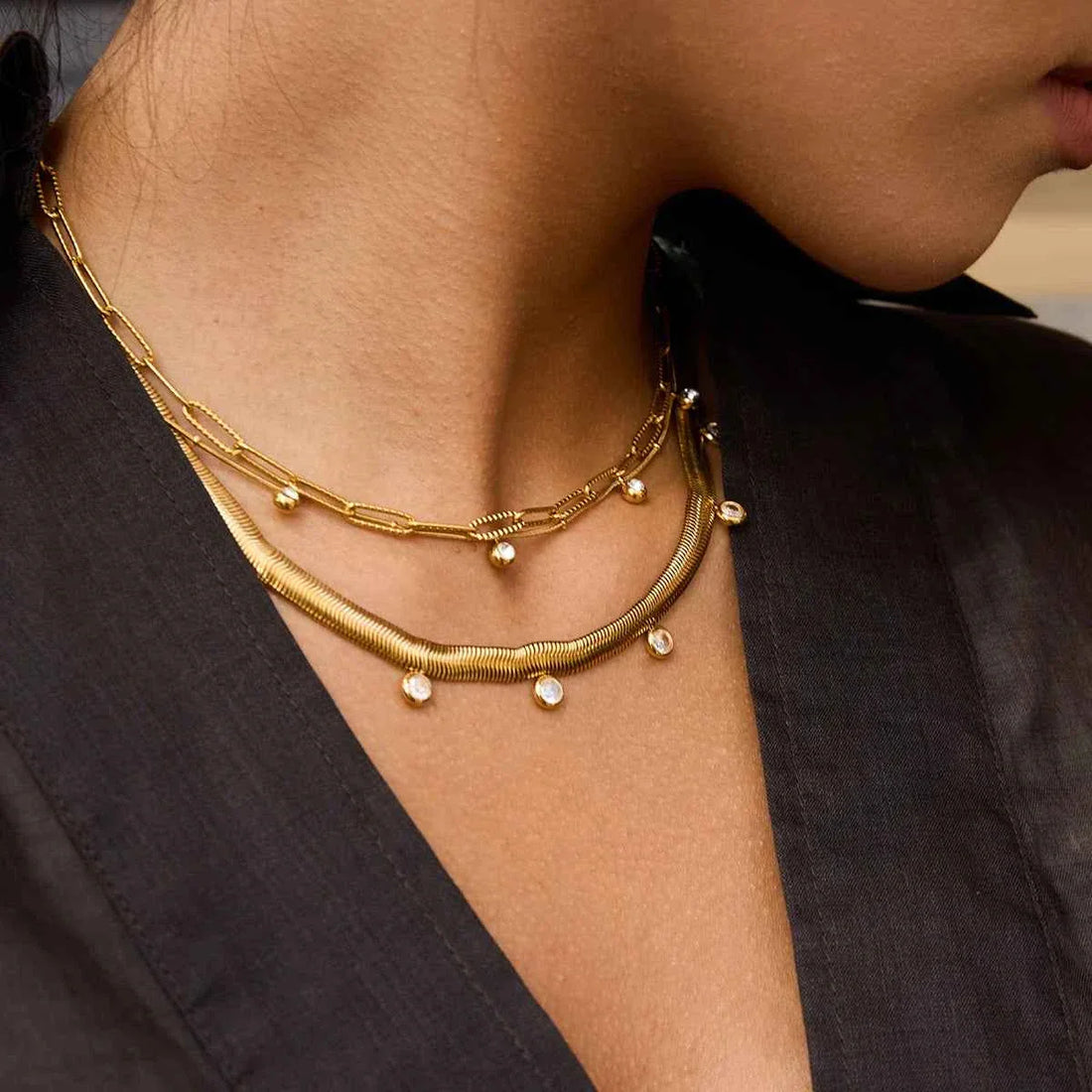 Stainless Steel Classic Snake Chain Necklace