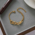 Stainless Steel Double Color Knot Bracelet