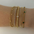 Stainless Steel Electroplated Small Golden Beads Multi-layer Twin Bracelet - electronic accessories