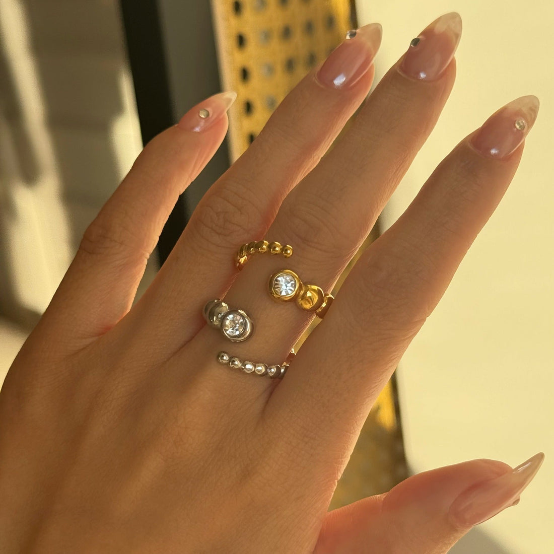 Stainless Steel Fashion Ring Advanced Sense - electronic accessories