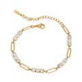 Stainless Steel Full Diamond Tennis Chain Women’s Bracelet - JDB0112065 - electronic accessories