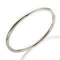 Stainless Steel Gold Color Thick Tube Open Bangle For Women - 4mm Silver G / China