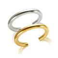 Stainless Steel Gold Color Thick Tube Open Bangle For Women