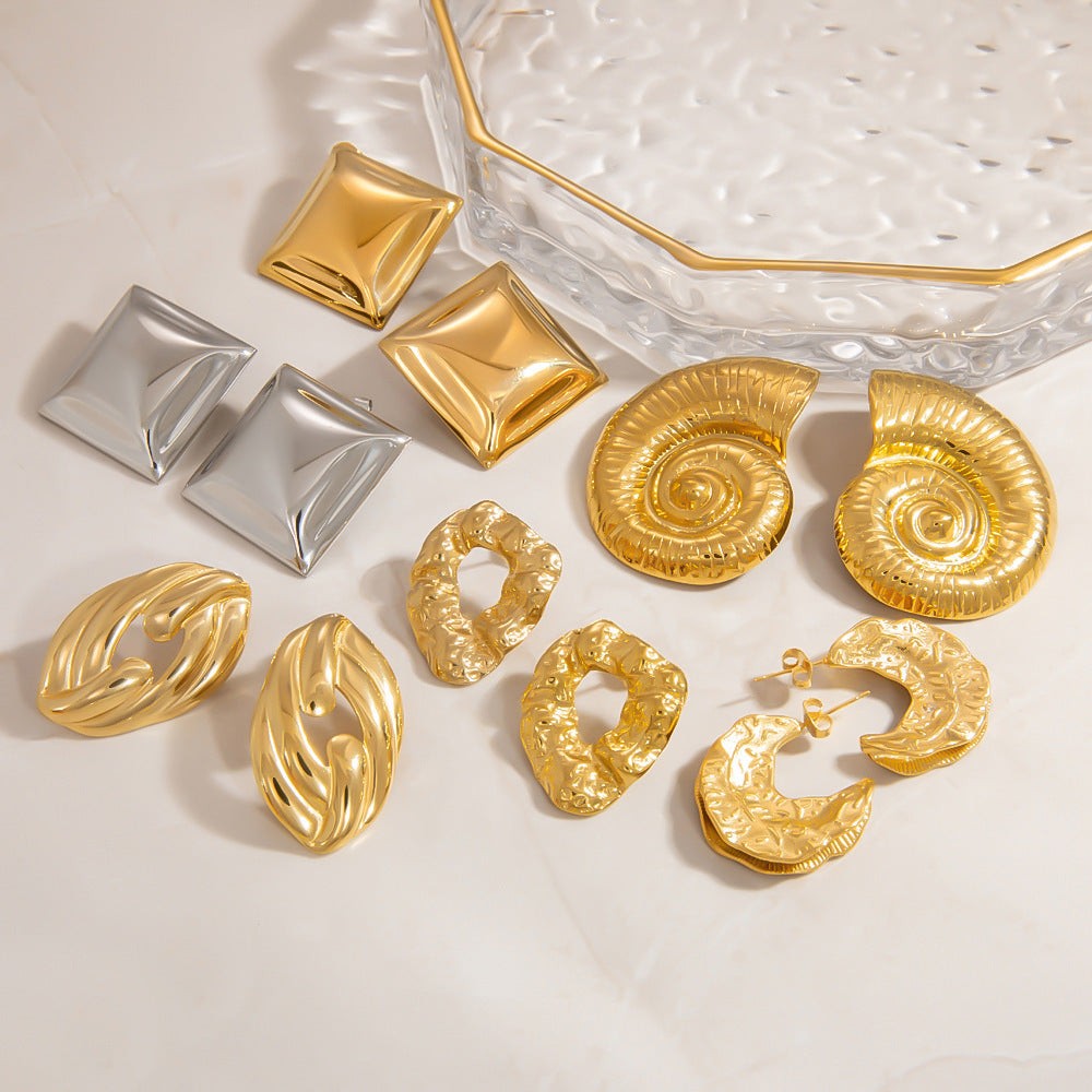 Stainless Steel High-grade Irregular Earrings - electronic accessories