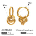 Stainless Steel Huggie Unusual Earrings - JDE2405019