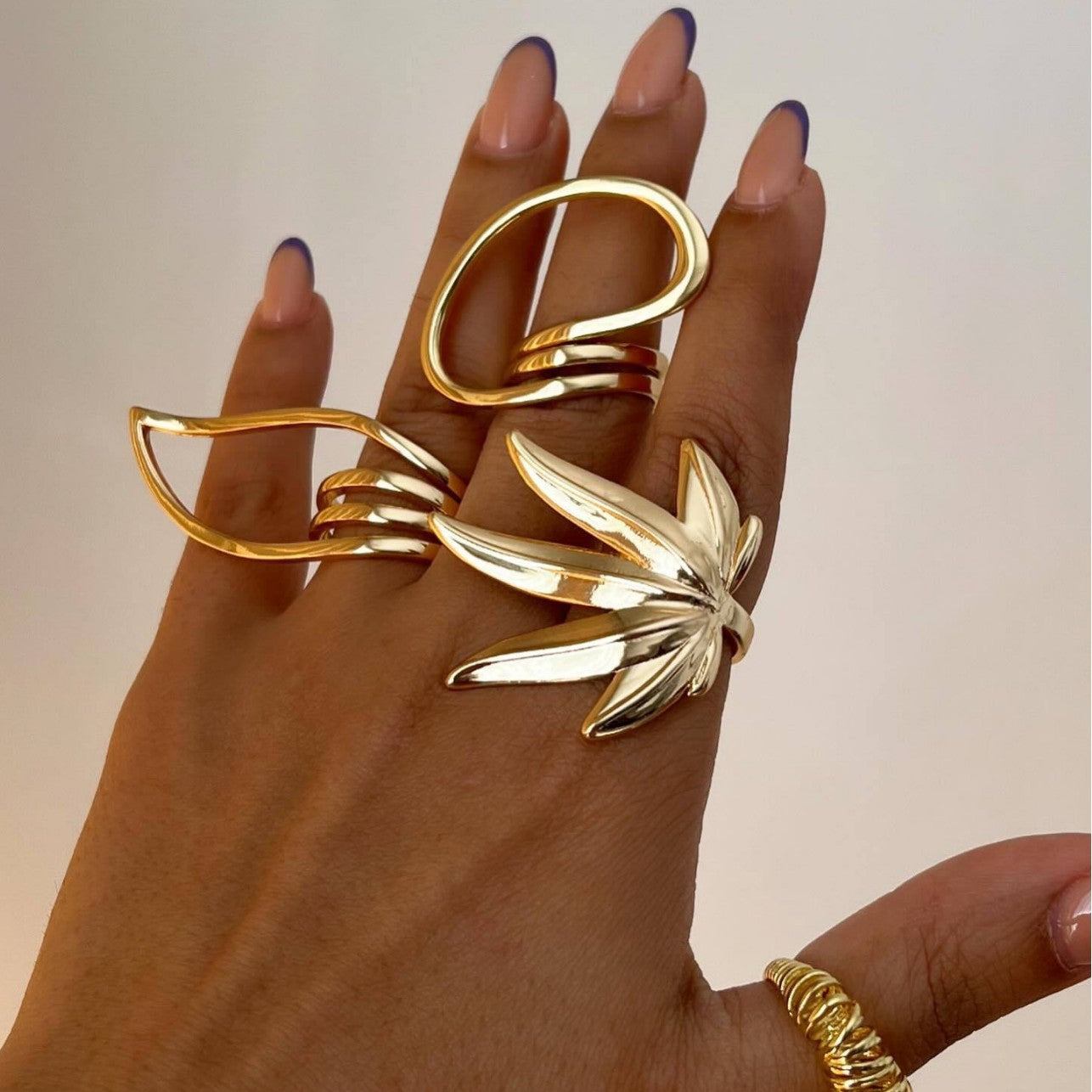 Stainless Steel Maple Leaf Ring Titanium No Fading - electronic accessories