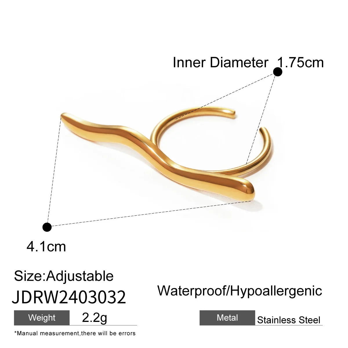 Stainless Steel Minimalist Classy Ring - JDRW2403032