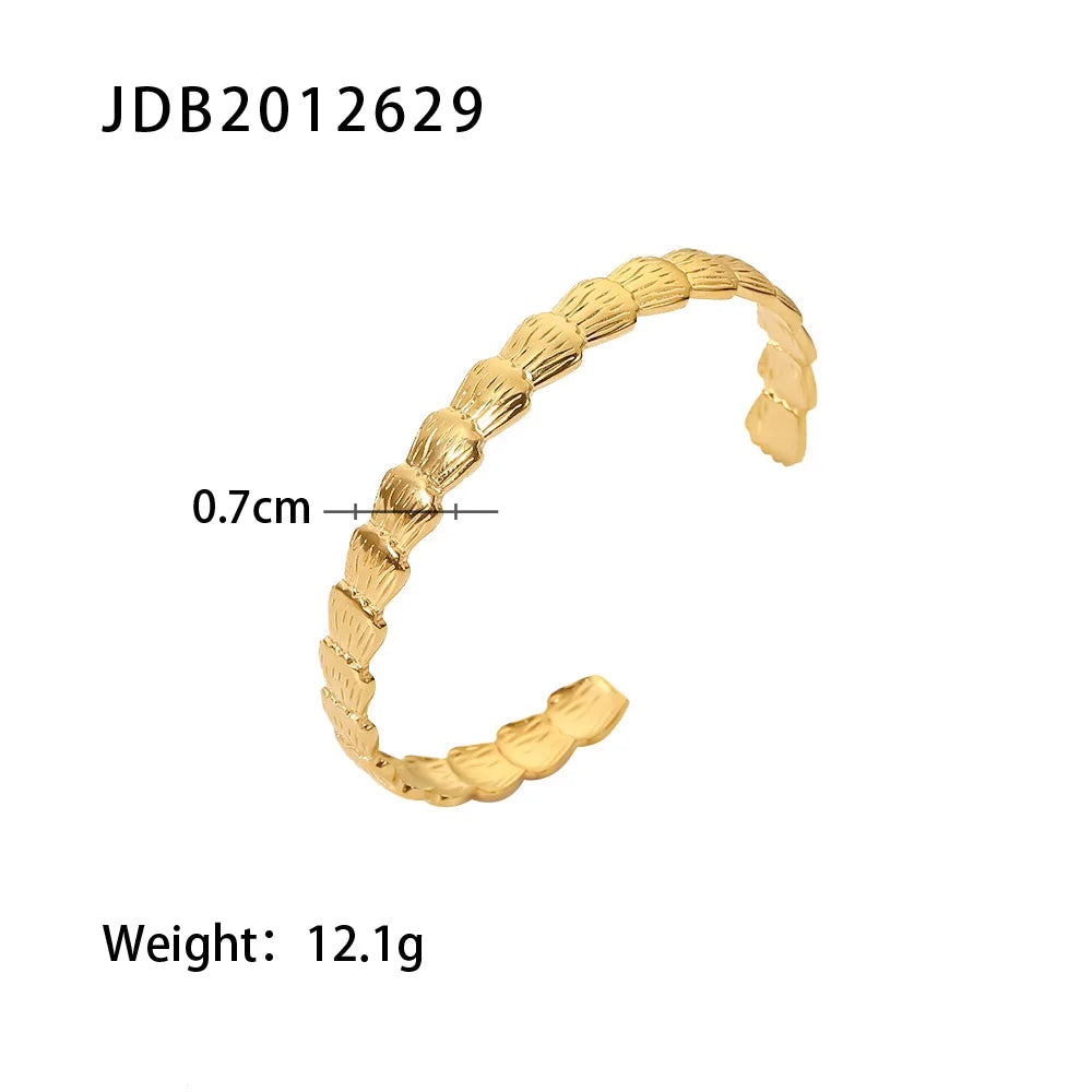 Stainless Steel Open Bracelet for Women - JDB2012629 / 17.5cm