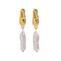 Stainless Steel Pearl Earrings High-grade - Gold - electronic accessories