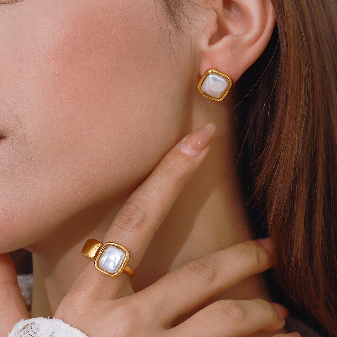 Stainless Steel Pearl Ring Titanium No Fading - electronic accessories