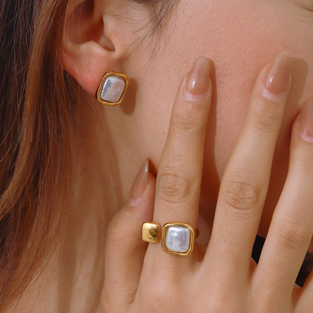 Stainless Steel Pearl Ring Titanium No Fading - electronic accessories