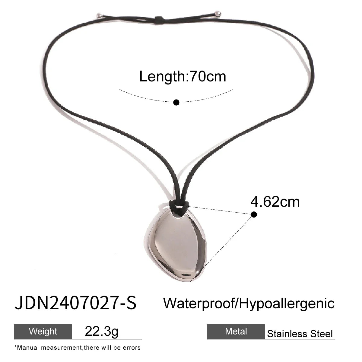Stainless Steel Personalized fashion Irregular Glossy Pendant - JDN2407027-S