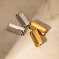 Stainless Steel Rectangular Glossy Earrings