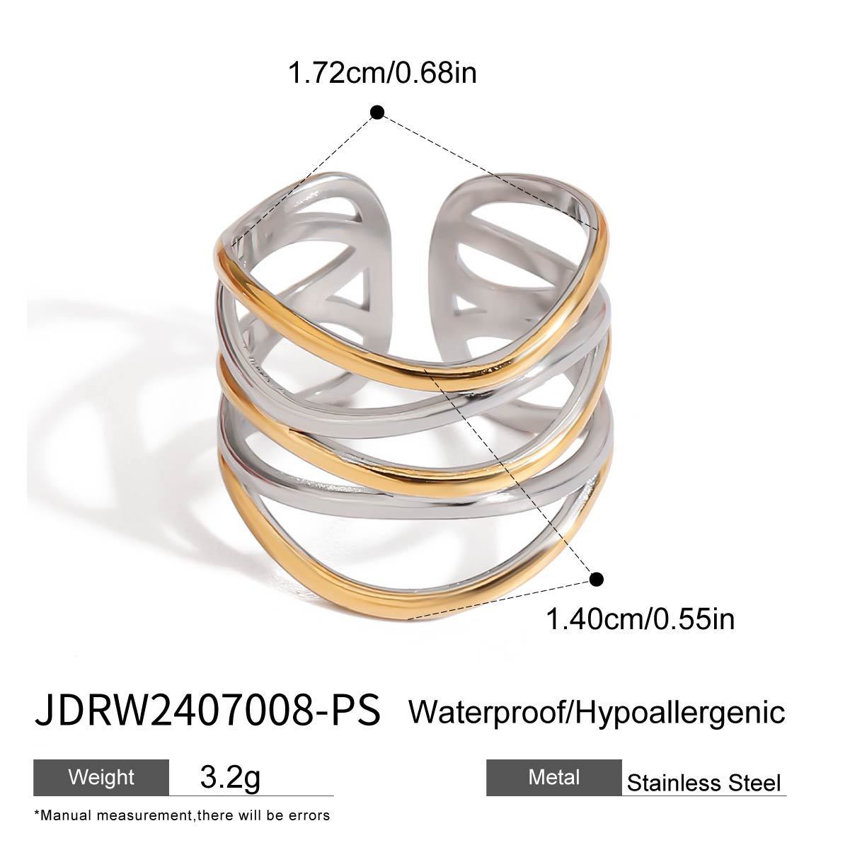 Stainless Steel Ring Titanium No Fading - JDRW2407008PS - electronic accessories