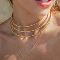 Stainless Steel Simple Three-layer Necklace