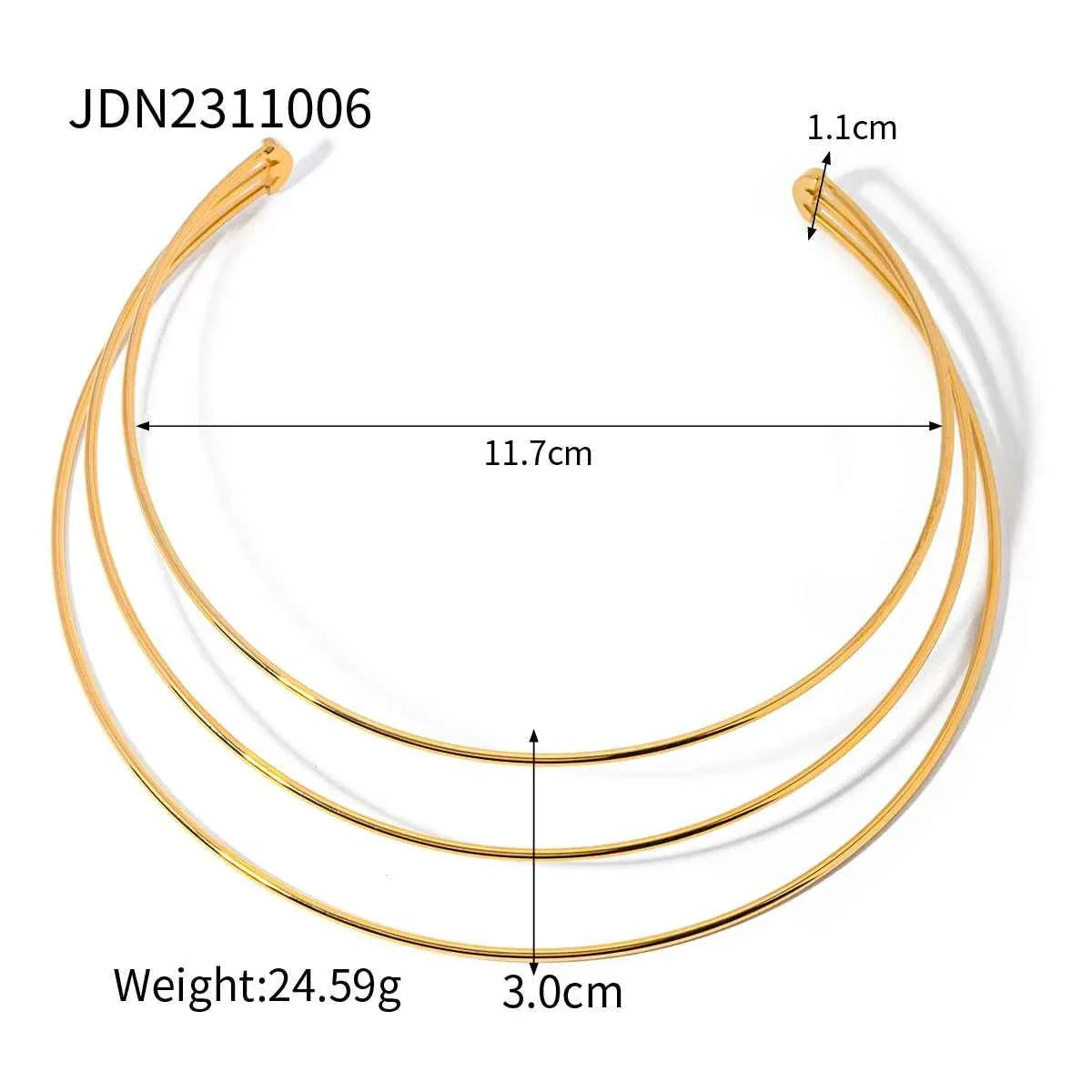 Stainless Steel Simple Three-layer Necklace