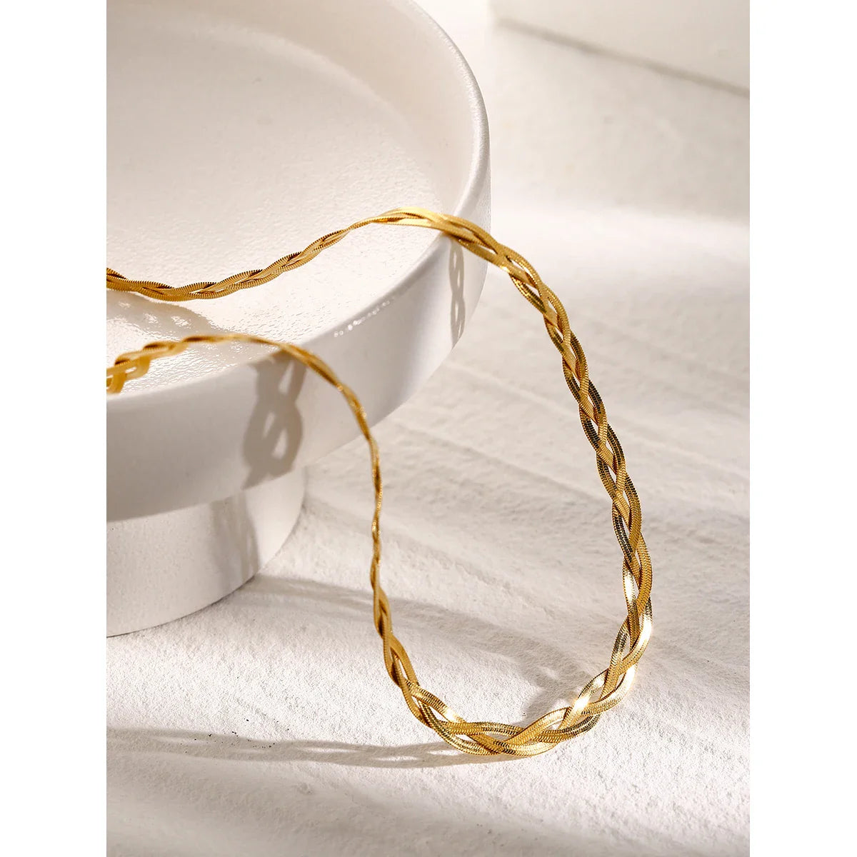 Stainless Steel Snake Pilar Chain Bracelets Necklace - JDNW2402003