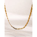 Stainless Steel Snake Pilar Chain Bracelets Necklace - JDNW2402003