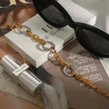 Stainless Steel Splicing Cross Buckle Bracelet