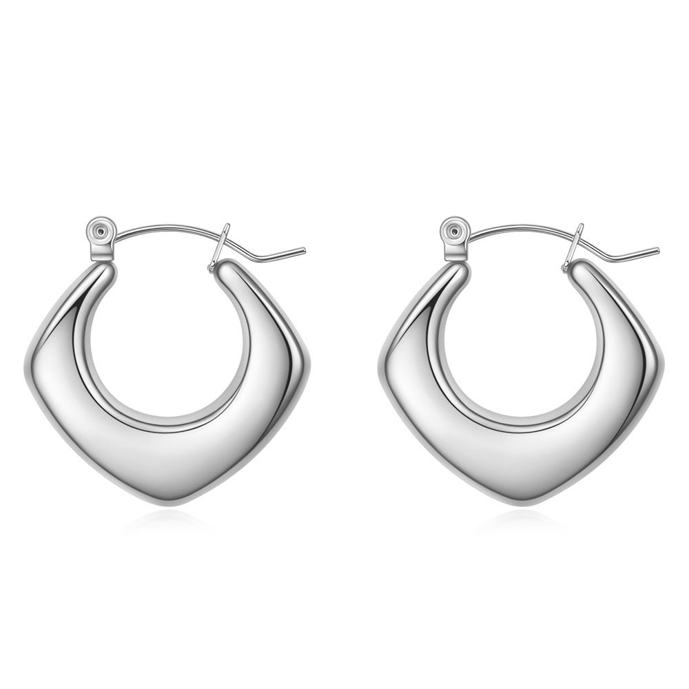 Stainless Steel Square Hollow All-Match - Color - electronic accessories