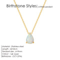 Stainless Steel Stylish Water Drop Zircon Necklace - October / Gold - electronic accessories