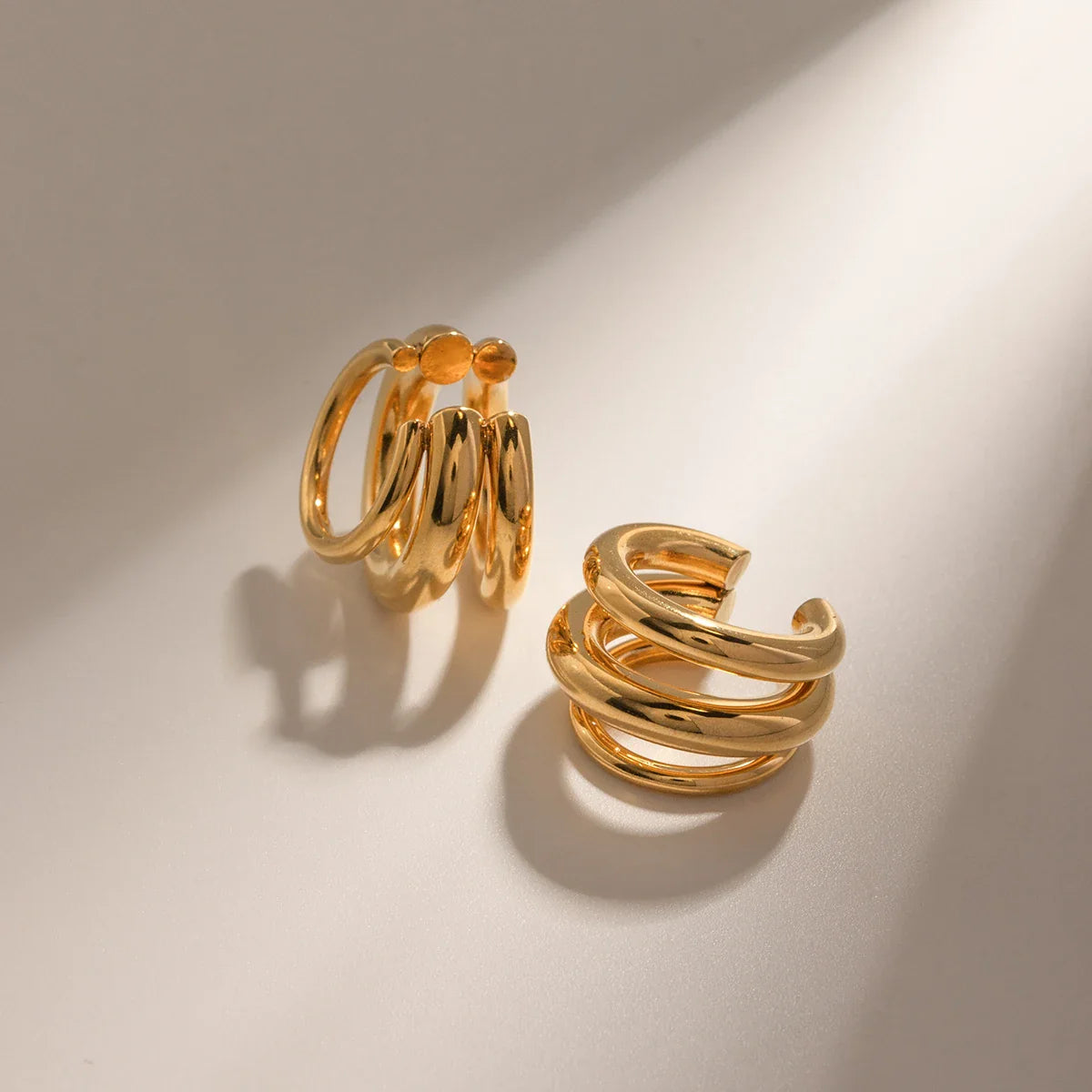 Stainless Steel Three-layer Ear Clip