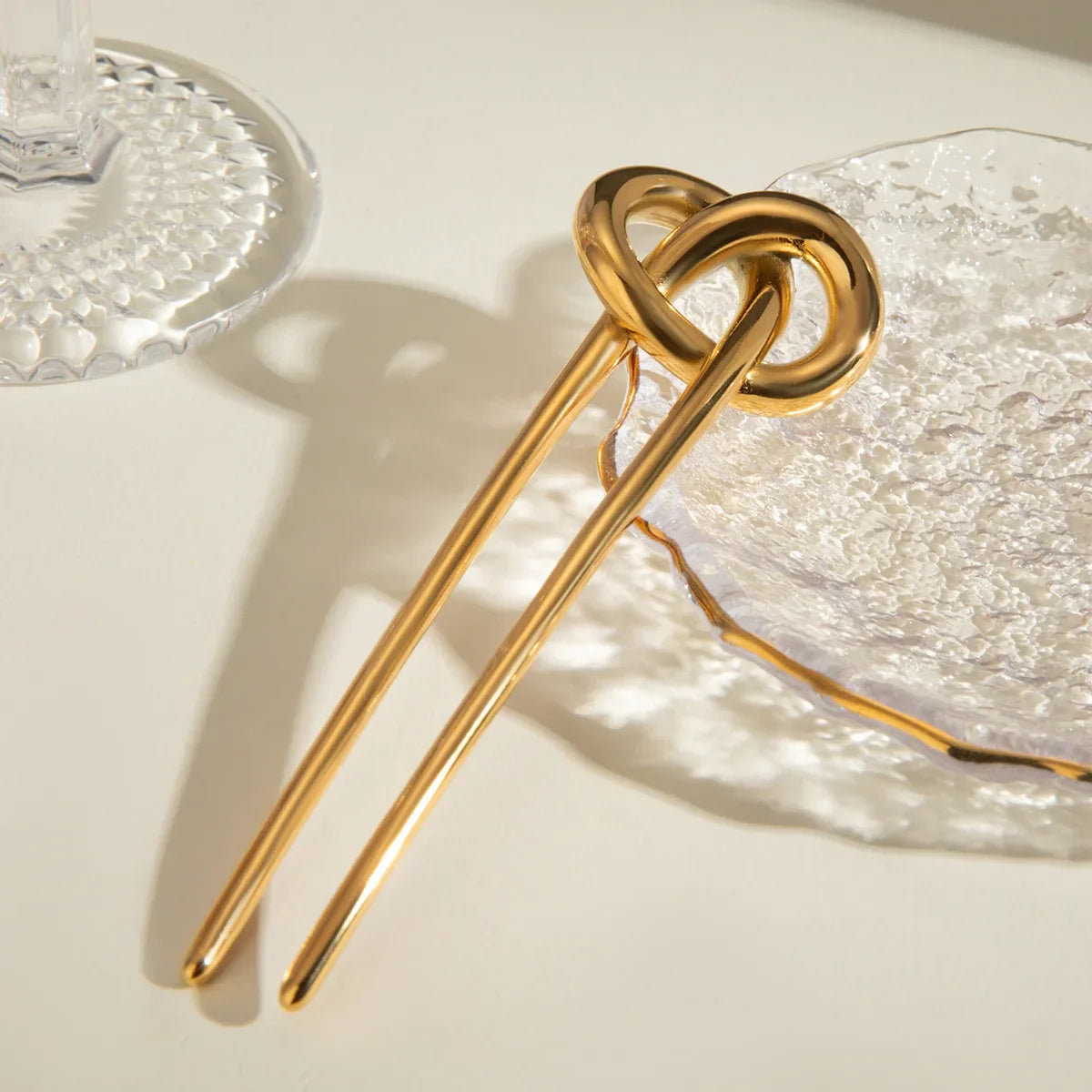 Stainless Steel U-shaped Hairpin - gold color