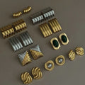 Stainless Steel Vintage-Inspired Waterproof Stud Earrings