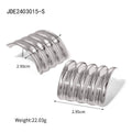 Stainless Steel Vintage-Inspired Waterproof Stud Earrings - JDE2403015-S