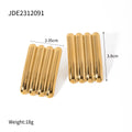 Stainless Steel Vintage-Inspired Waterproof Stud Earrings - JDE2312091