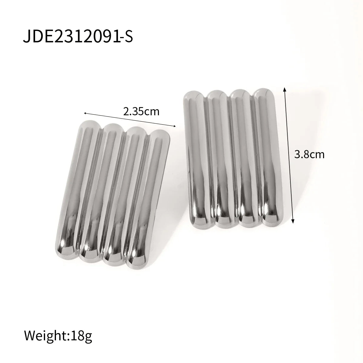 Stainless Steel Vintage-Inspired Waterproof Stud Earrings - JDE2312091-S