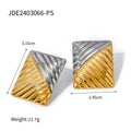 Stainless Steel Vintage-Inspired Waterproof Stud Earrings - JDE2403066-PS