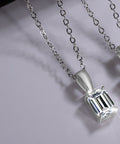 Sterling Silver Rectangular Pendant Clavicle Chain - electronic accessories