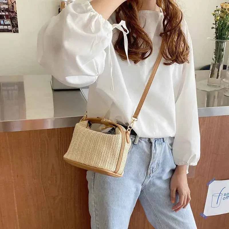 Straw Crossbody Bag For Women