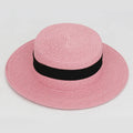 Straw Hat Summer Versatile Women’s - 5 Rose Red / one size