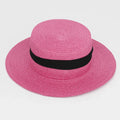 Straw Hat Summer Versatile Women’s - 9 Pink Purple / one size