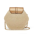 Straw PU Leather Handbag Women