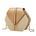 Straw PU Leather Handbag Women