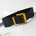 Stretchy Wide Waist Belt - black / elastic