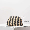 Striped Contrasting Color Knitted Ladies Clutch Bag