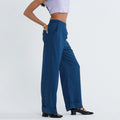 Striped Print Loose Pants Women High Waist Wide Leg Trousers