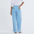 Striped Print Loose Pants Women High Waist Wide Leg Trousers