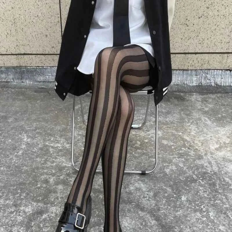 Striped Thigh High Stockings Pantyhoses
