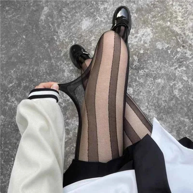 Striped Thigh High Stockings Pantyhoses