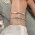 Summer Blue Beaded Silver Fish Bracelet - electronic accessories
