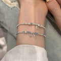 Summer Blue Beaded Silver Fish Bracelet - electronic accessories