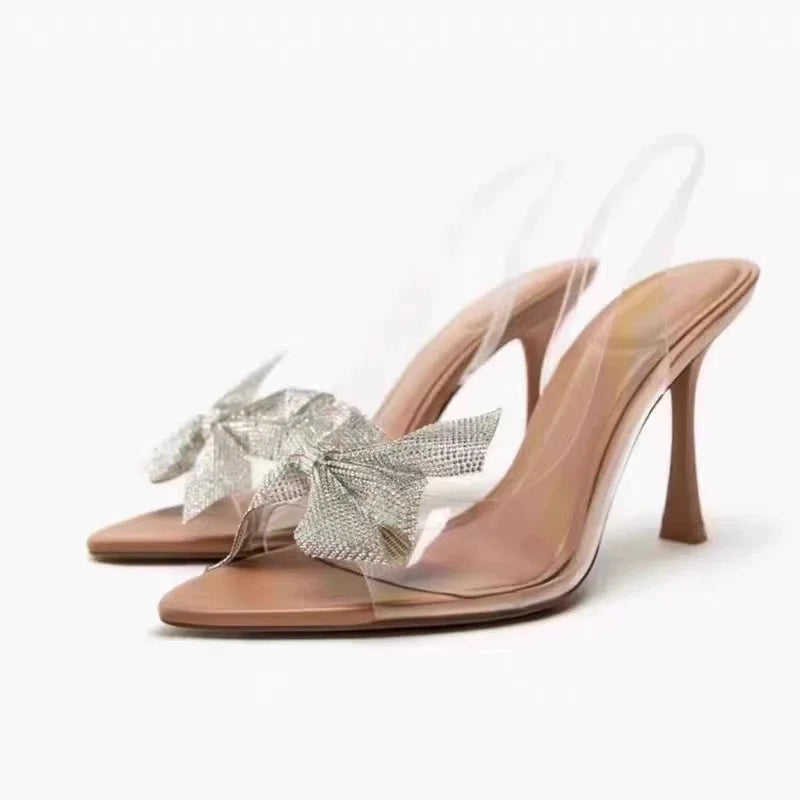 Summer Brown High Heel Sandals Women - 4 / 36