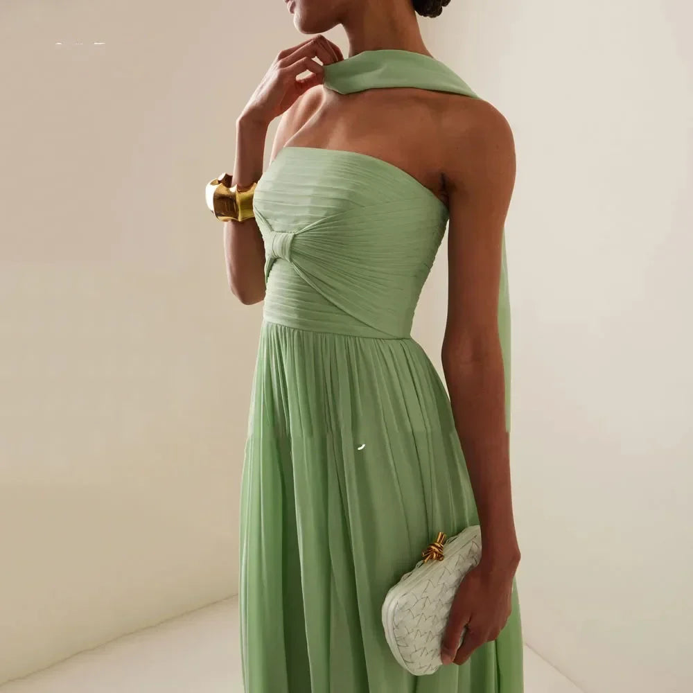 Summer Elegant Off Shoulder Lady Chic Evening Gown